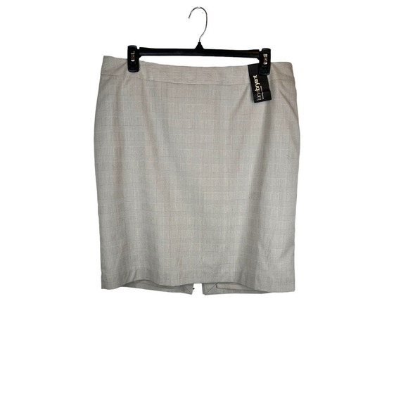 LANE BRYANT Career Skirt in Tan and White Women's Size 18 - Picture 1 of 8